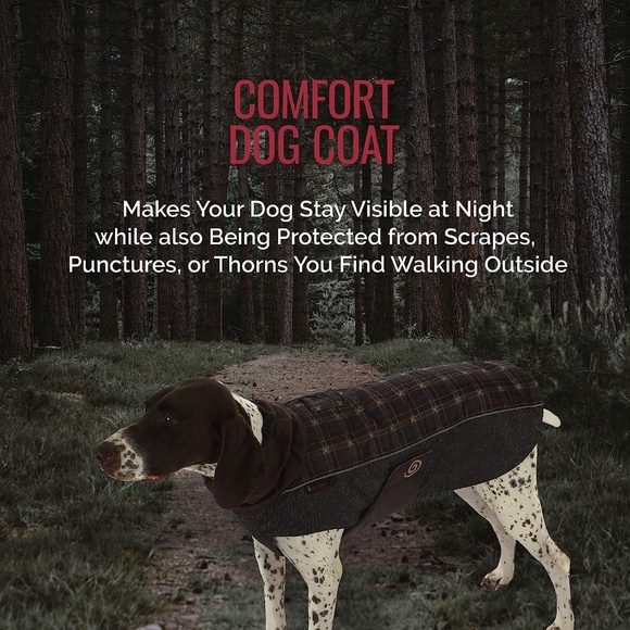Ultra Paws Dog Comfort Coat, Brown Plaid/Reflective, 4XL, Warm - Picture 6 of 6